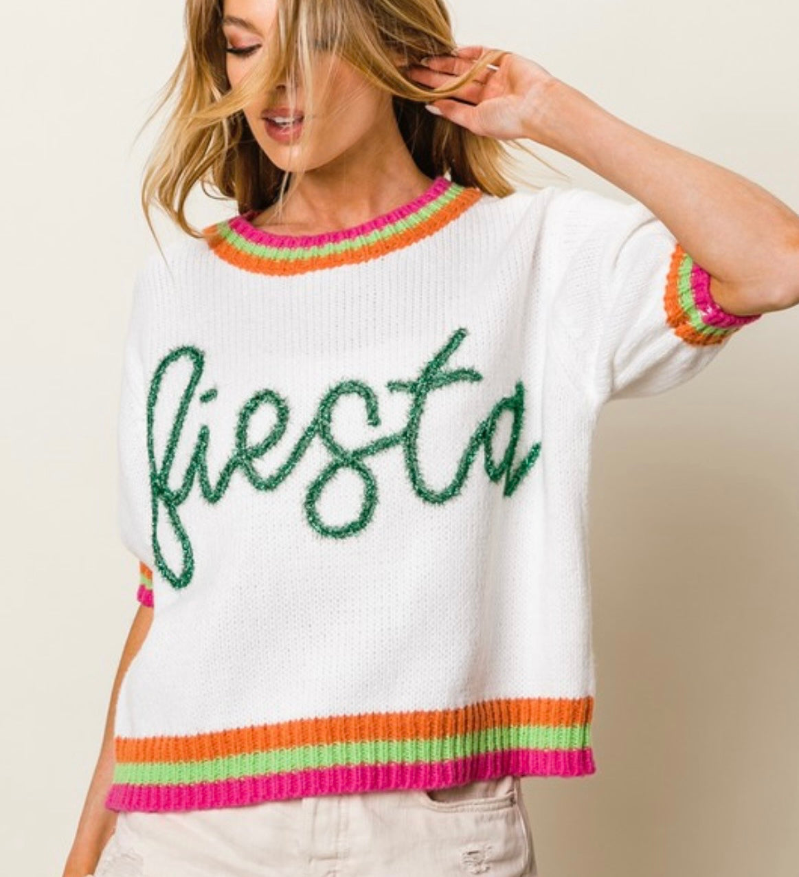 Fiesta Puff Sleeve Sweater