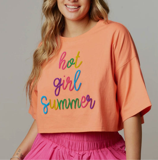 Hot Girl Summer Cropped Patch Tee
