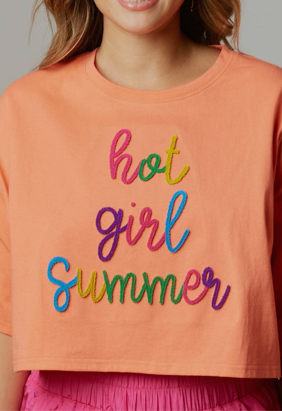 Hot Girl Summer Cropped Patch Tee