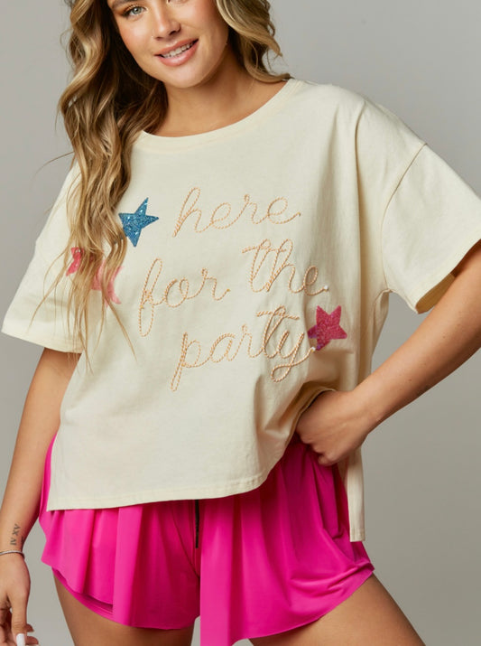 Here For The Party Knit Tee