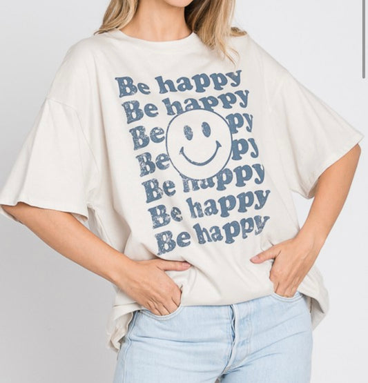 Be Happy Smiley Tee