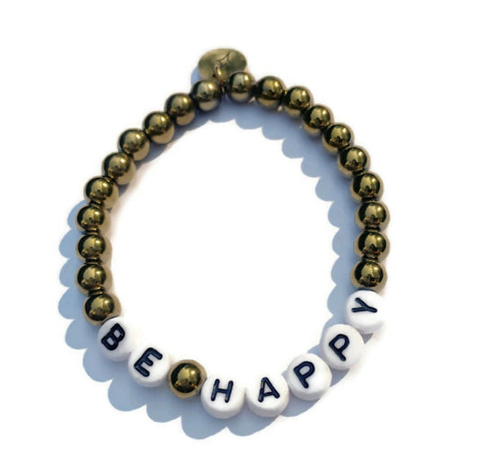 Be Happy Beaded Bracelet