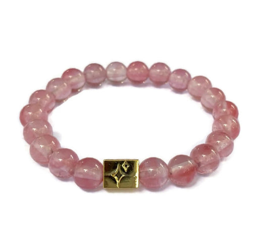 Pink Stone Beaded Bracelet